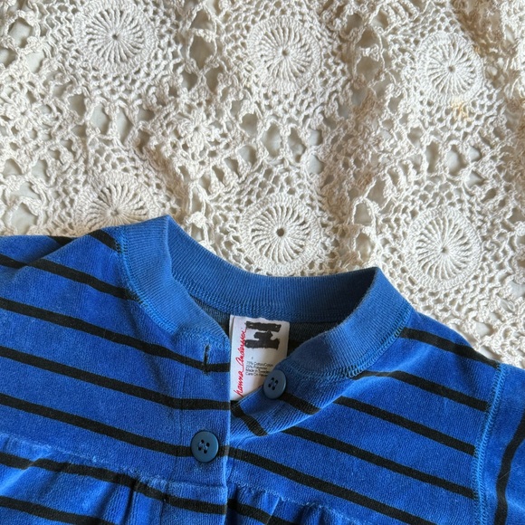 Hanna Andersson Velour Stripe Jumper - Picture 2 of 2